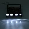 Střední velikost střešního nosiče zavazadel s LED světly Čtvercový pro SCX10 110 RC auto (4 Bílá)