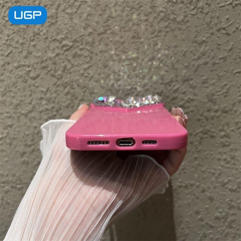 Luxury rhinestone love 14 Apple 16promax mobile phone case all-inclusive iPhone15 soft 13 anti-drop 12 new 11