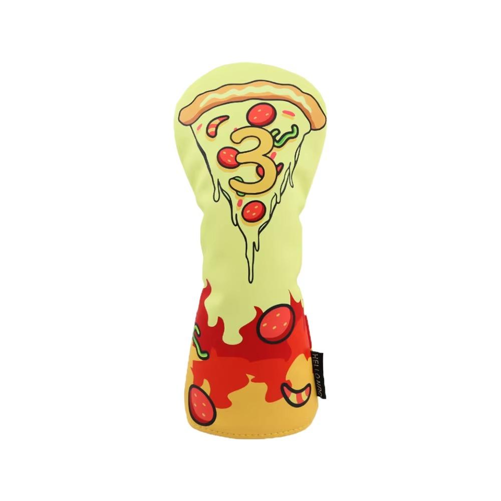 PU Leather Golf Club Protector Pizza Pattern Wood Headcover Golf Head Cover Hybrid UT