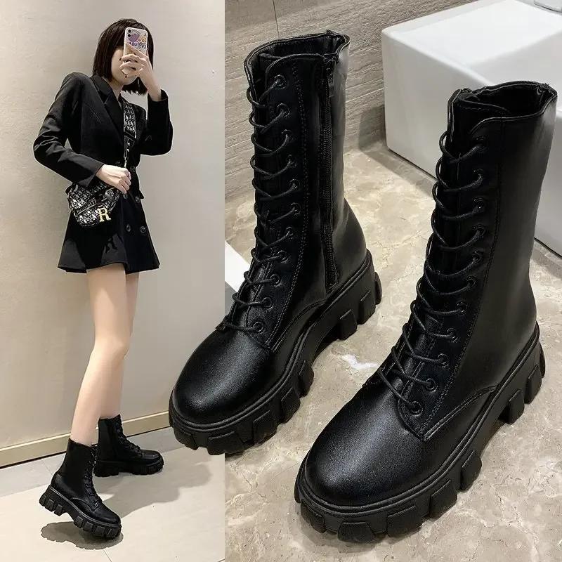 New Boots For Women Autumn Winter High-Top Women'S Boots Fashion Women'S Warm Casual Boots Comfortable Women Platform Shoes