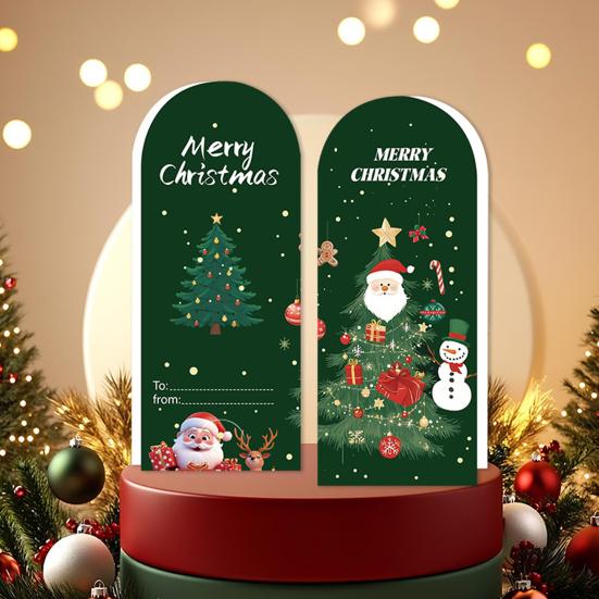 Christmas Greeting Card Set Foldable Cards with Stickers & Envelopes Handwritten Style Design Card for Holiday Wishes