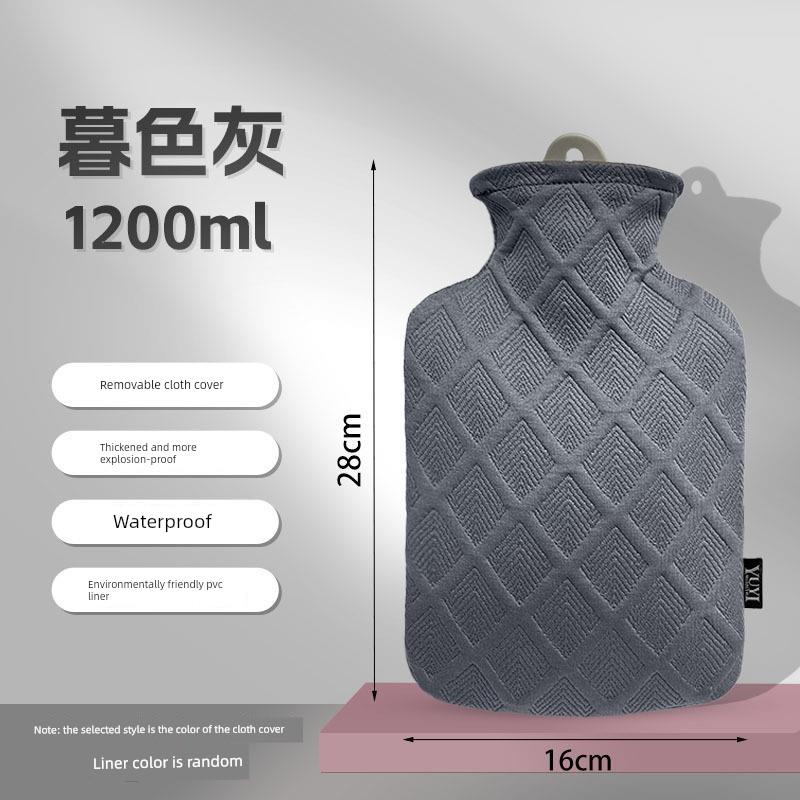 Hot Water Bottle for Hot Compresses, Large and Thickened, Suitable for Women, Can Be Filled with Water to Warm the Stomach, Waist, and Bed