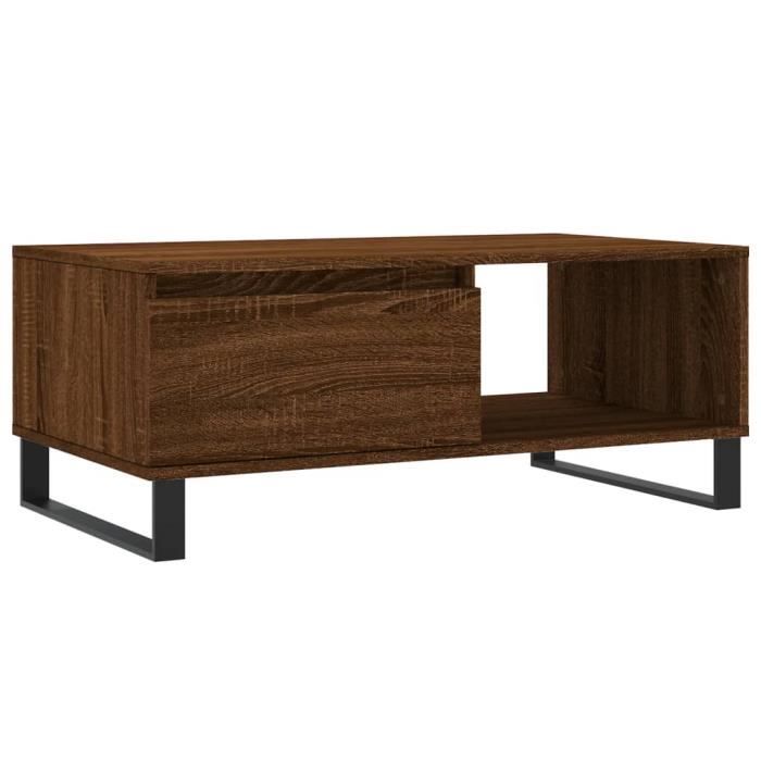 VidaXL Coffee Table Brown Oak 90x50x36.5 Cm Engineered Wood 830579