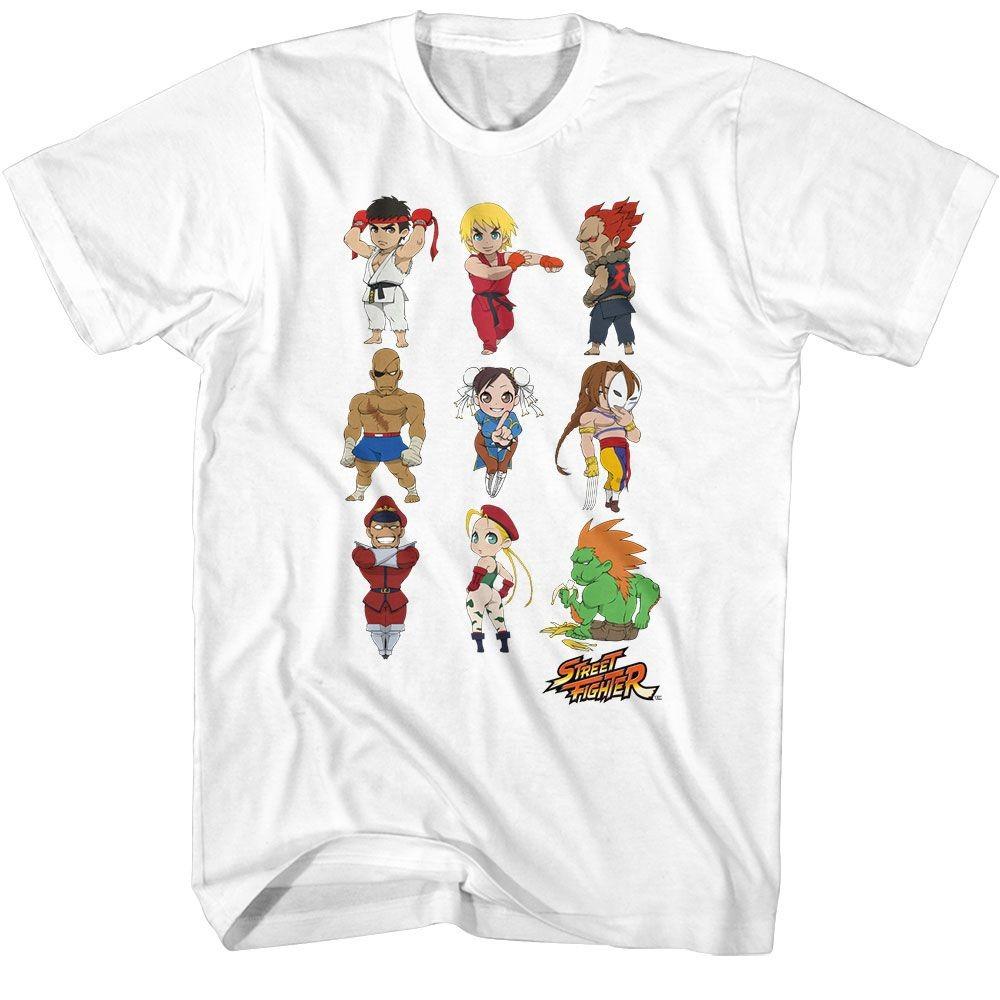 Street Fighter Chibi Characters Stacked T-Shirt S разноцветный