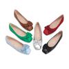 Casualowe baleriny dla kobiet Wygodne baleriny Zamknięte kwadratowe palce Antypoślizgowe eleganckie buty robocze Damskie lekkie buty do chodzenia ze skóry PU