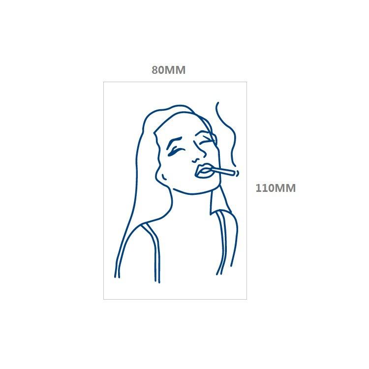 Emmy Lines Princess Small Pattern Herbal Gradual Change Semi-Permanent Waterproof Tattoo Sticker Simulation Tattoo Sticker