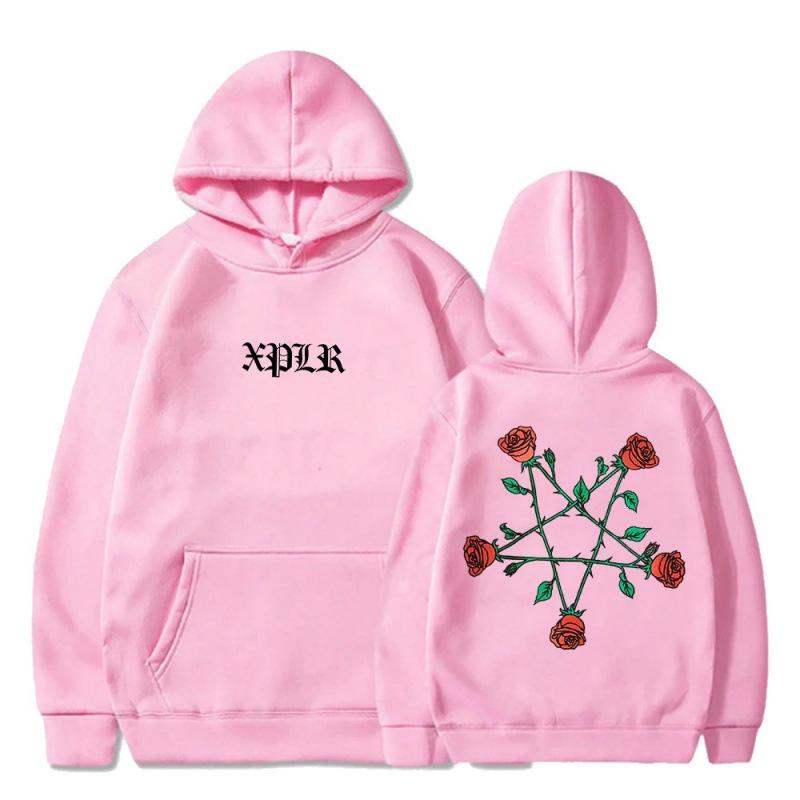 XPLR Sam And Colby Pentagram Roses Hoodie