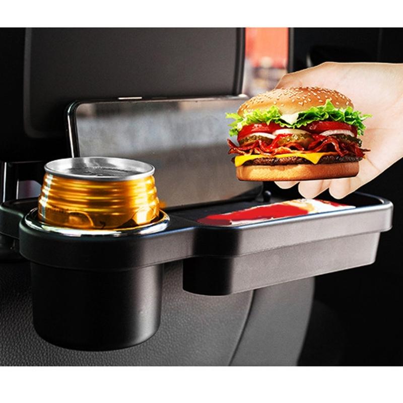 Multifunctional Headrest Table Drink Holder Car Dinner Plate Car Seats Tray Cup Holder Phone Stand Interior Accessory