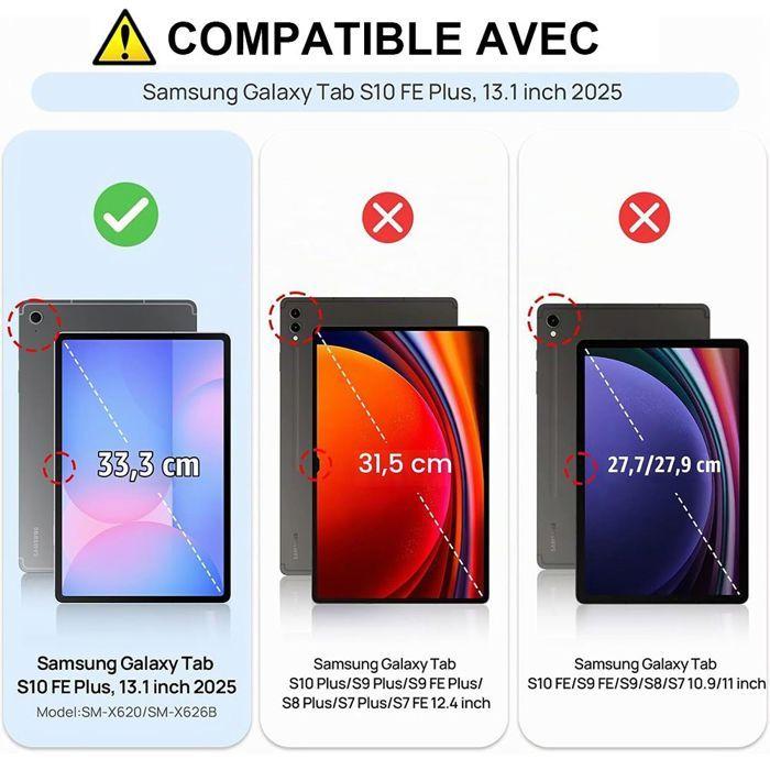 Case + Tempered Glass for Samsung Galaxy Tab S10 FE Plus, Reinforced Corner Night Green with Pen Holder