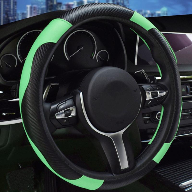 Copri Volante Auto In Pelle Microfibra 36.8-38.1 Cm – Antiscivolo, Traspirante E Universale Per Una Guida Sicura E Comoda (Nero)