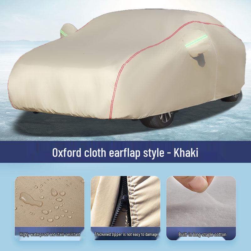 Universal Four Seasons Thicken Oxford Cloth Car Cover - Rainproof, Dustproof, Heat Insulation, Sunshade