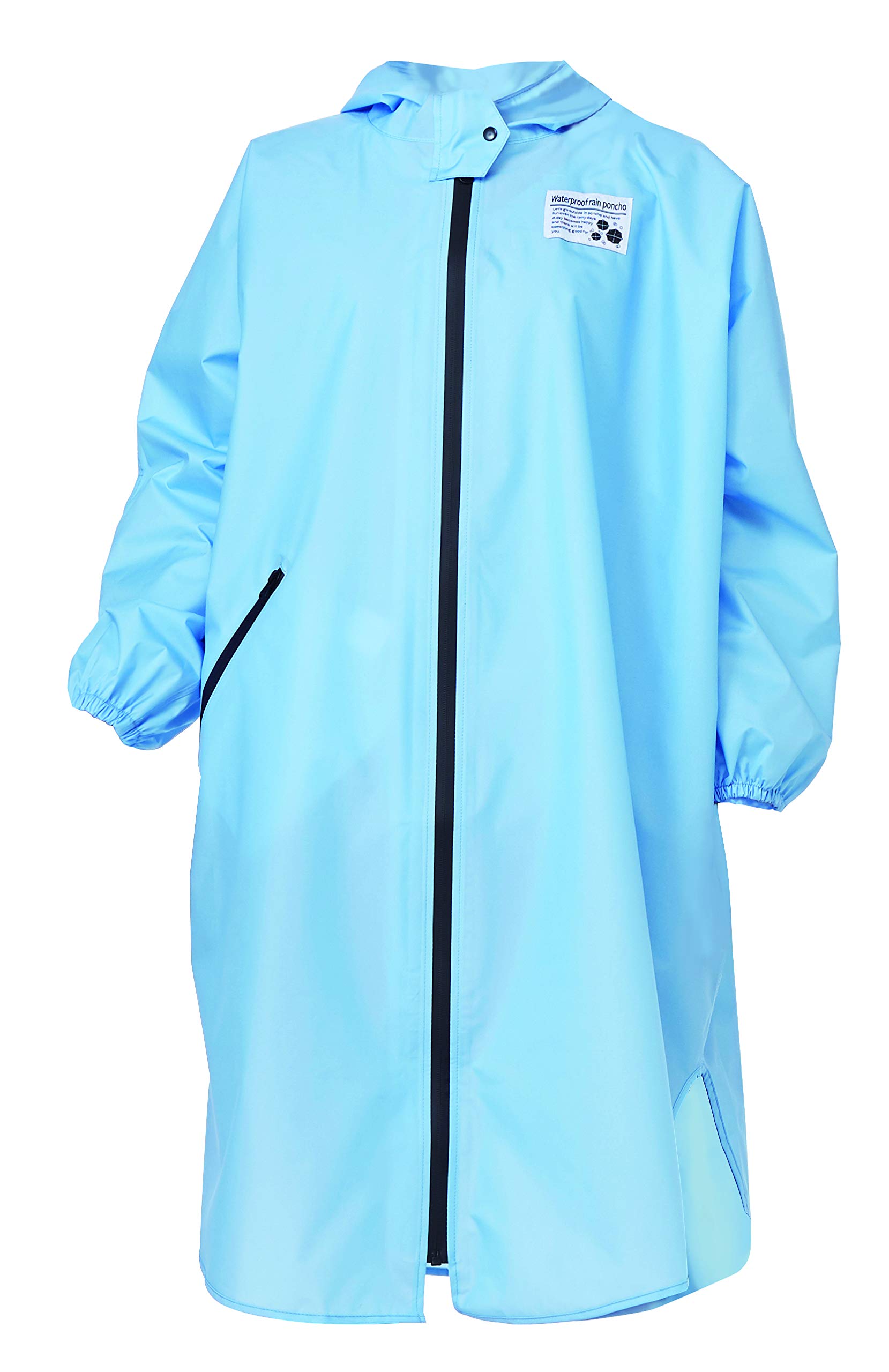 

iMedia Raincoat, Rainwear, Rain Poncho, Light Blue, Unisex, Water-Repellent, Waterproof, Perfect for Cycling, Commuting, and School