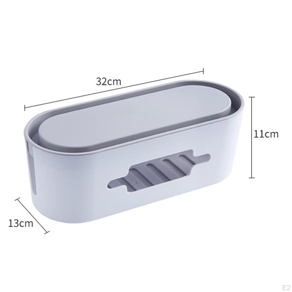 Cable Management Box Power Strips Organizer 32x13x11cm Lightweight Accessory Versatile with Phone