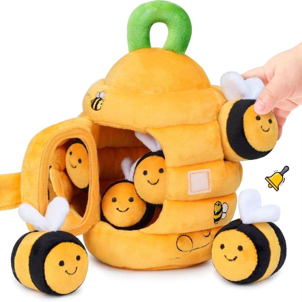 Fluffy Animals House Bee Doll Cartoon Bees Build Their Hives Simulated Farm Set Children Toy