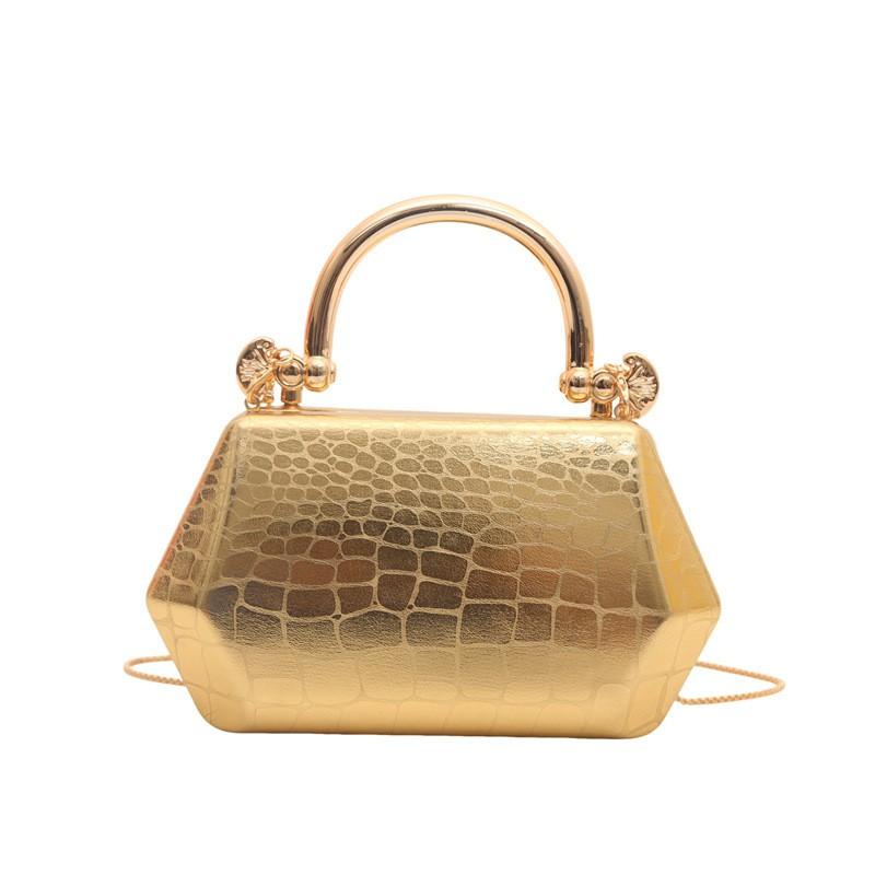 Stylish Chain Shoulder Bag Women Minimalist Evening Clutch Small Square Crossbody With Inner Pocket Zipper