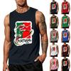 Canotta Sportiva da Uomo Senza Maniche Stampa Grafica Calcio Portogallo Maglietta Casual per Allenamento Abbigliamento Sportivo Estivo