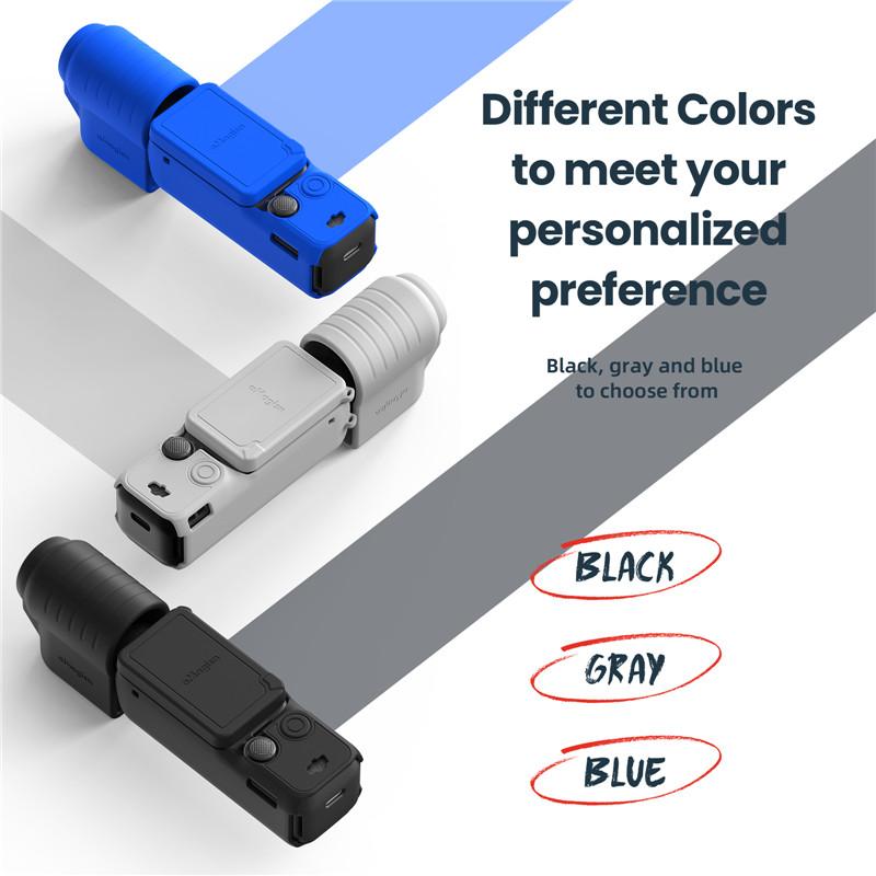 Silicone Protective Case for DJI Osmo Pocket 3 All-round Protection Anti-lost Rope Case for Pocket 3 Accessories