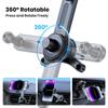 TOPK Car Phone Holder Stand, Extended Arm 3-Point Support Extendable Metal Hook Superior Stability Cell Phone Mount for Car Vent