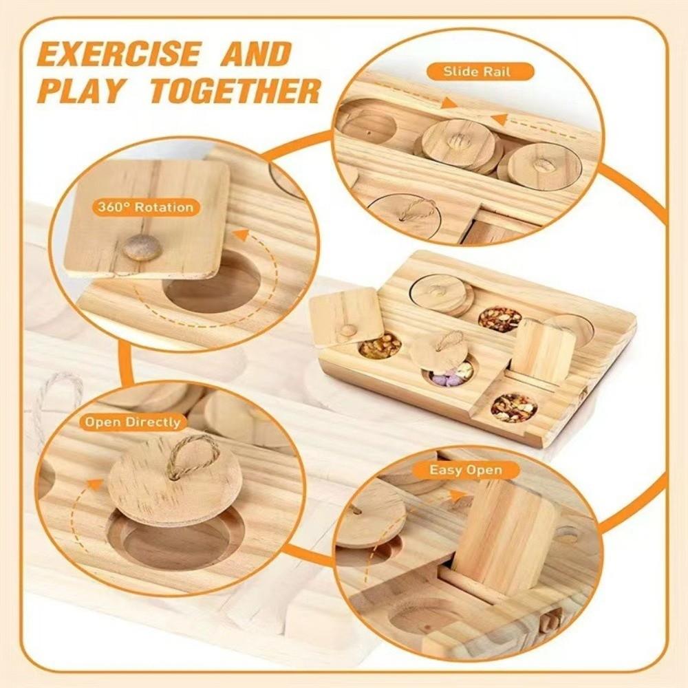 6 Food Holes Hamsters Foraging Toy Interactive Small Animal Feeder Pet Supplies