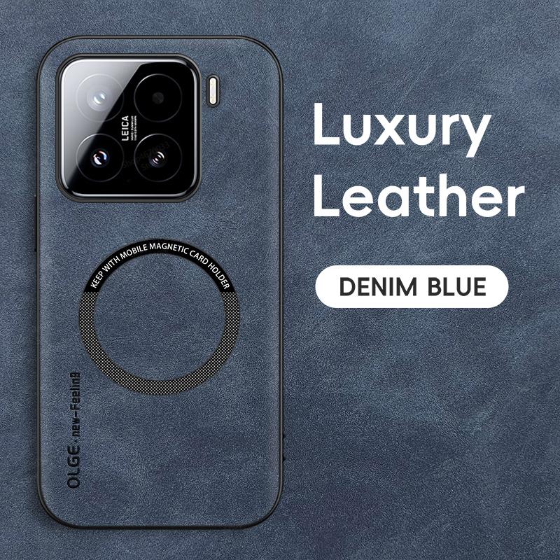 Leather Phone Cases For Xiaomi 15 14T 14 13T 13 12 12S 11 11T Pro Lite For Magsafe Magnetic Cover For Xiaomi 14T 14 13 12S Ultra