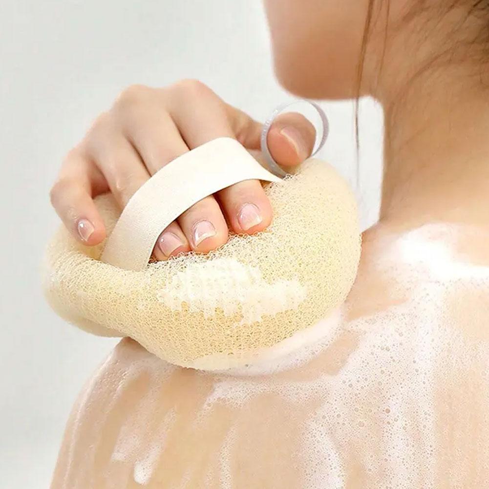 NEW Shower Loofah Bath Sponge With Hanging Rope Exfoliating Soft Mesh Body Scrubber Rich Lather 3D Knit Design For Smooth Skin