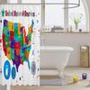 American Map Pattern Bath Curtain Map Printed Shower Curtain for Kids Cartoon Animals Bathroom Shower Curtain Set Distribution