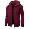 Men's Spring and Autumn Outerwear Sports Fitness Coat Casual Hoooded Knitted Jacket