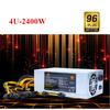 2400W 4U Mining Power Supply 12V 180-240V 6Pin*10 Efficiency Device 23x8.6 X15cm
