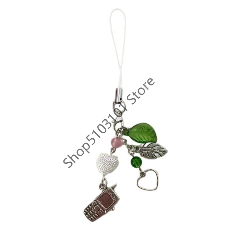 X6HE Bear Wing Headphone Charm Pendant Chain Phone Straps Pocket Keychain Strap