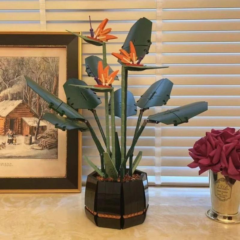 

Party Gifts Paradise Bird Orchid Assembled Plastic Building Blocks Model Children s Birthday Christmas Children Gifts Ornaments 4XL