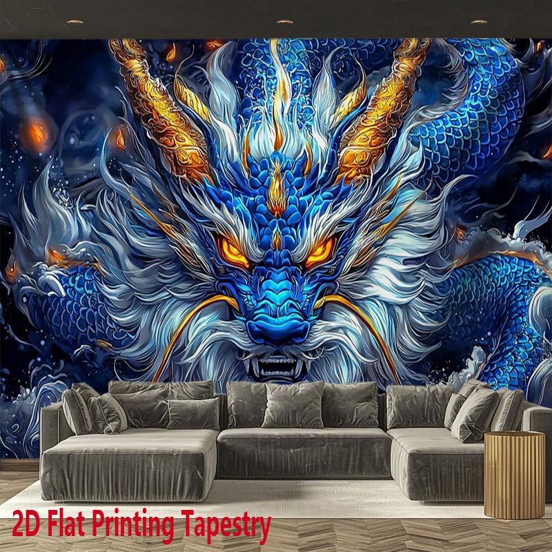 Fantasy of the Eastern Dragon Digital printing polyester wall tapestry suitable for use living rooms bedrooms offices bars party