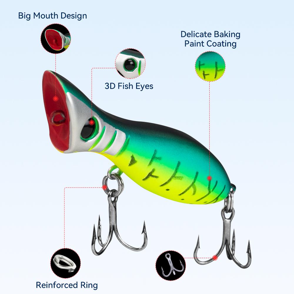 Kingdom Rybářské návnady 50mm 3,5g popper Sinking Hard Baits Nástraha s dobrou akcí