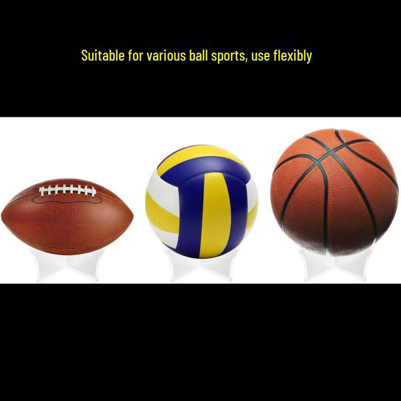 Acrylic Ball Stand: Basketball, Football & Volleyball Display Holder
