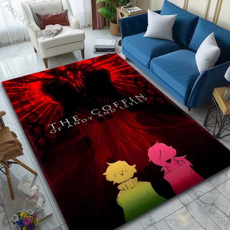 

6 Styles The Coffin of Andy and Leyley Pattern Carpet for Living Room Bedroom Bedside Floor Mat Cloakroom Game Room Area Rug 40x60cm (16x24in)