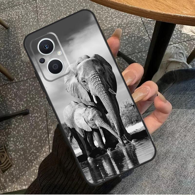 Elephant Baby Nature For OPPO Reno 11F 12F 13F 14F 8T 10 11 12 13 14 Pro 8 7 Lite OPPO Find X8 X6 X5 X9 Pro Case
