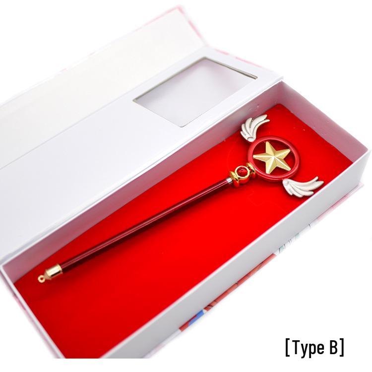 Cardcaptor Sakura Cosplay Wand: Sakura Kinomoto Star & Bird Head Telescopic Staff Figurine