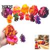 Holiday Party Favors 3D Printed Dragon with Egg, Colorful Gradient Baby Figurine, Creative PLA Plastic Decor Collectable Small Toy for Kids,