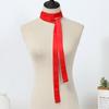 Versatile Solid Color Narrow Scarf: Neckerchief, Hairband, Waistband, and Ribbon Accessory