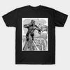 Men Black Print T-shirt King Kong No-Cut Transfer Paper Print Cotton Tshirt