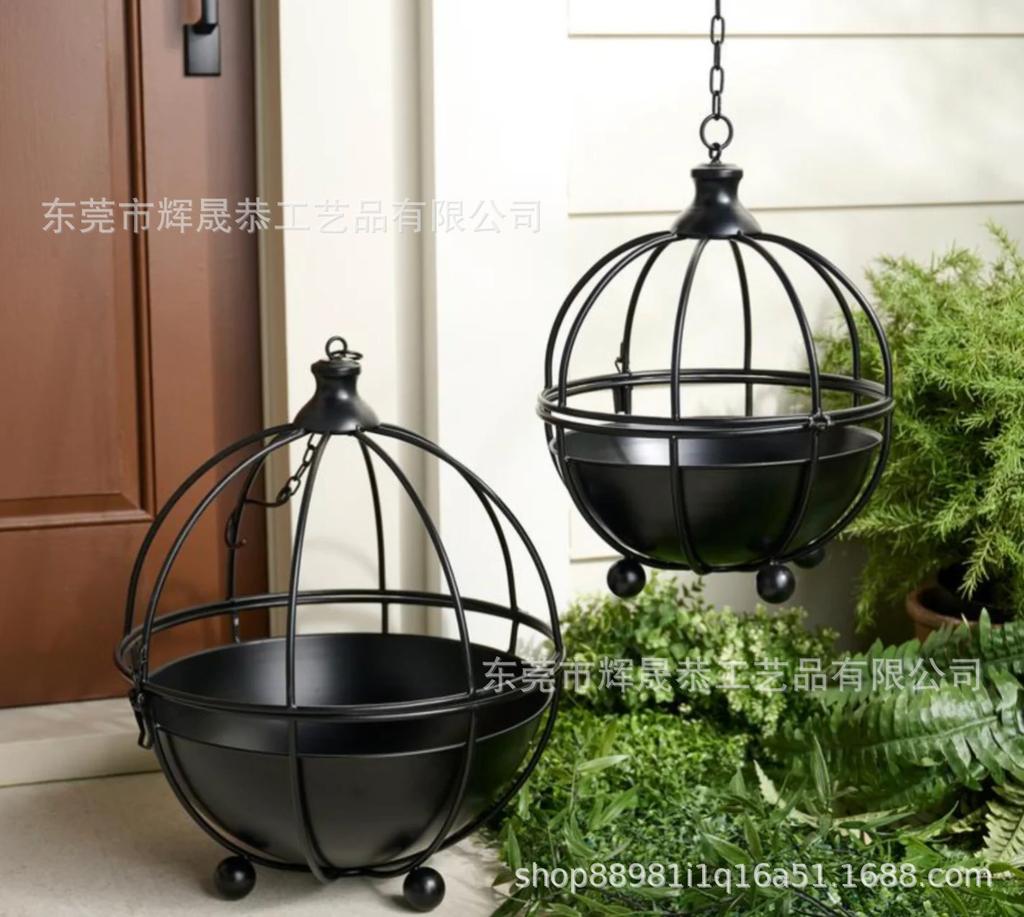 Dome-shaped Flower Basket, Hanging Plant Basket, Suspendable, Courtyard Ornament, Garden Decoration, Multiple Styles Available