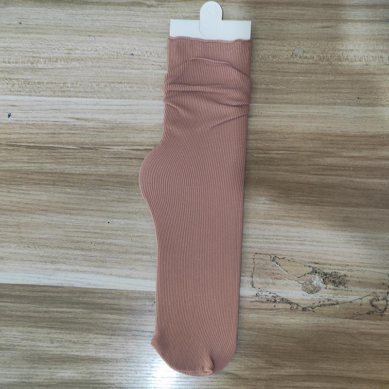 Spring/Summer Breathable Cotton Socks: Thin, Anti-Pilling, Seamless Postpartum Comfort, Solid Color, Casual Fashion