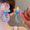 Dopamine petal mesh stud earrings new popular seaside vacation wind earrings exaggerated temperament versatile earrings wholesale