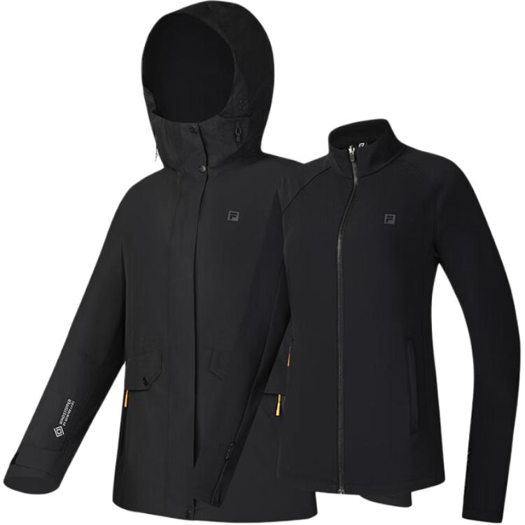 Fila Explorer Gtx Outdoor Hooded Windbreaker Jacket Women Jackets Deep-Black A11W517721F-BK