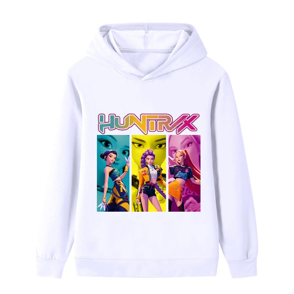 B1236 Детская толстовка с длинным рукавом Kpop Rumi Zoey Mira для мальчиков и девочек 160cm белый 1490₽