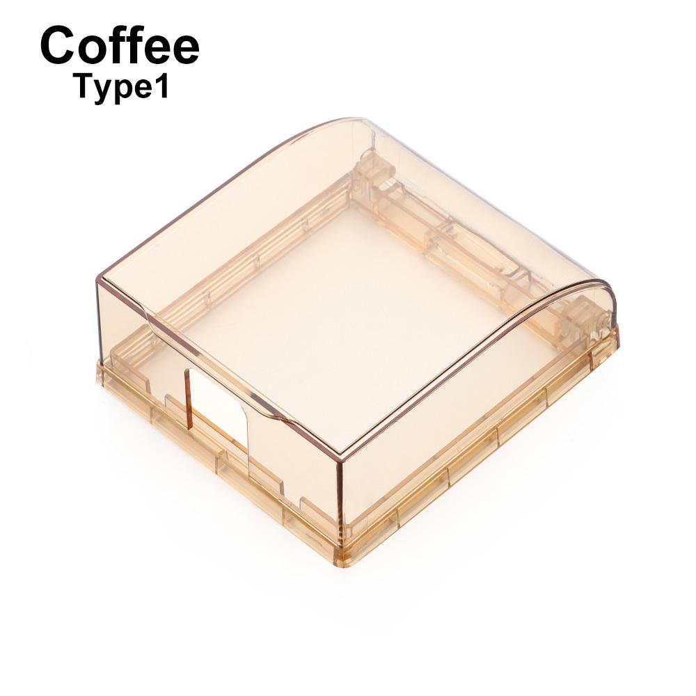 86 Type Waterproof Box Electric Plug Cover Self-Adhesive Wall Socket Bathroom Wall Switch Protection Cover Socket