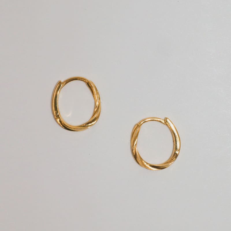 modernlike 14k gold-filled silver doi tornado earrings