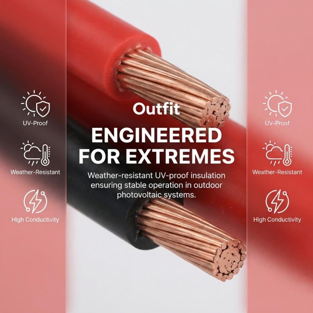 For MC4 Connector PV Cable 2.5mm² Extension Cable Stable For MC4 Connector  Outdoor Power