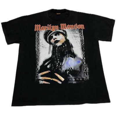 VTG MARILYN MANSON The Beautiful People PENTAGRAM Tričko s jednoduchým stehem REPRINT