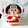 LOZ 9275 Animal World Christmas Bear Girl Santa Claus Winter Coat 3D Mini Diamond Blocks Bricks Building Toy for Children No Box