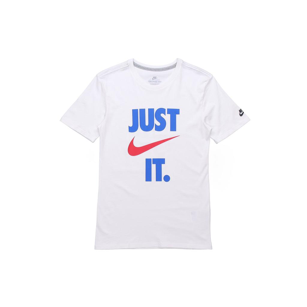 Nike Sportswear Letter Print Crew Neck T-Shirt Men Tops White AQ5195-100